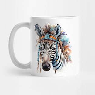 Watercolor Boho Zebra #2 Mug